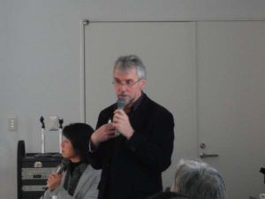 Professor Higgins lectured in Minami-uonuma.